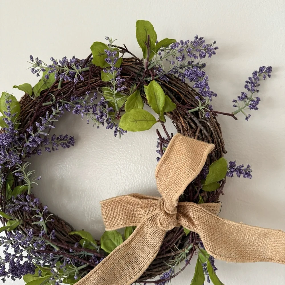 Lavender Grapevine Wreath Cottage-core Style
